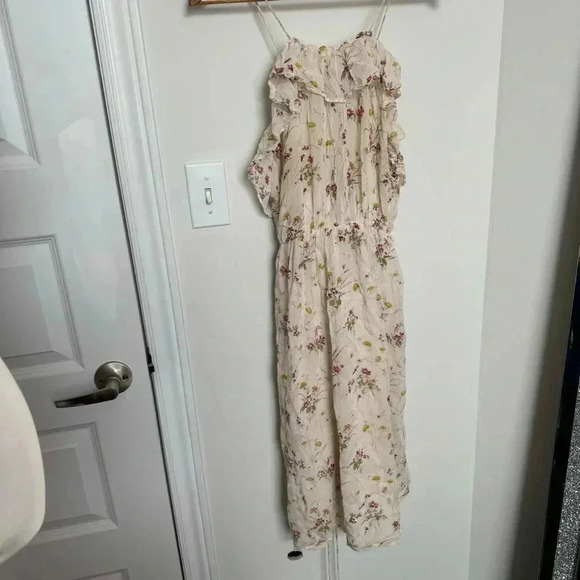 Zara White Dress with Floral Details Coquette Cottagecore - Picture 3 of 8